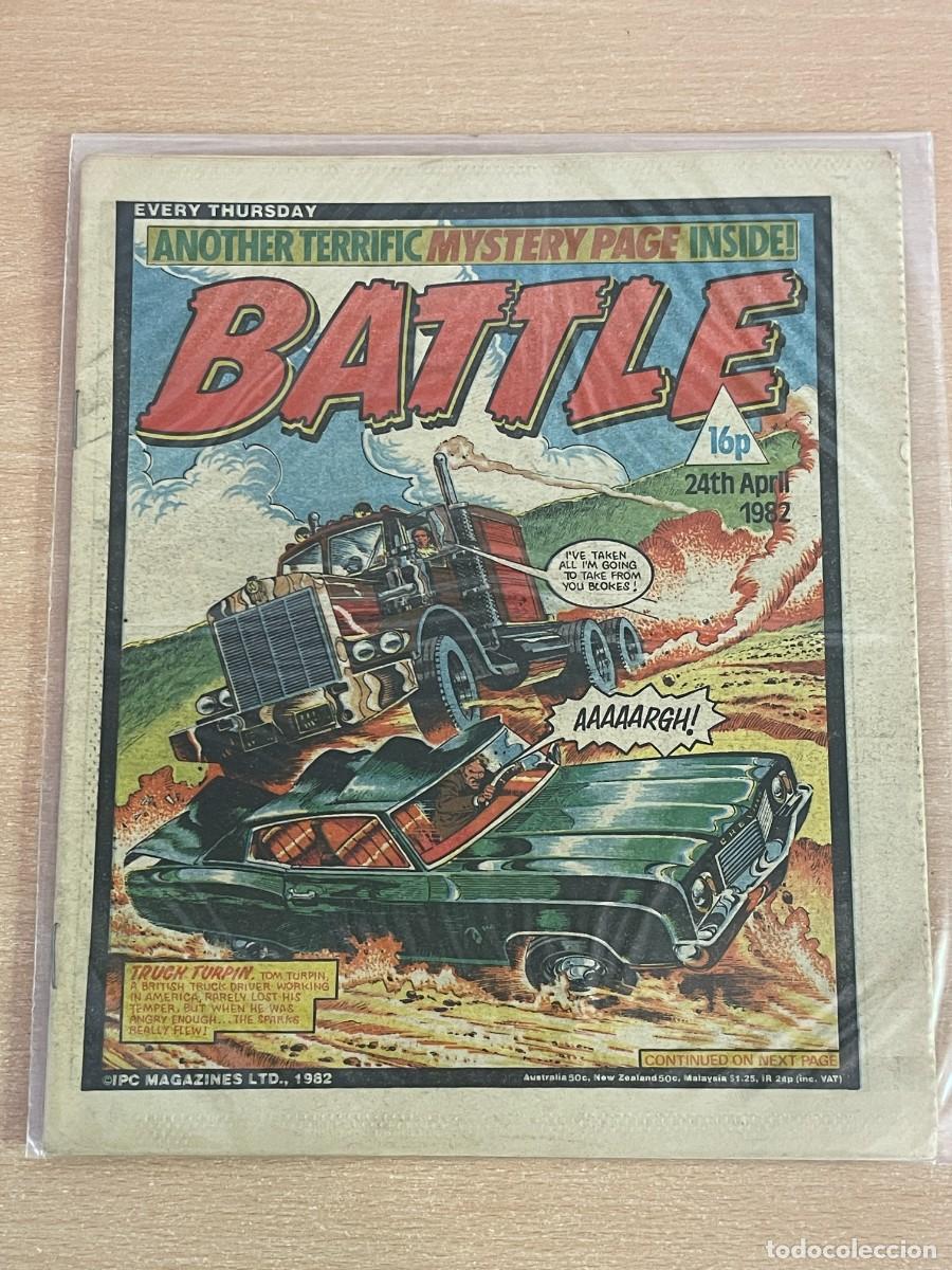 C&oacute;mics: Comic ingl&eacute;s BATTLE Magazine 24th April 1982 Truck Turpin 24 Abril 1982 WWII 2&ordf; Guerra Mundial