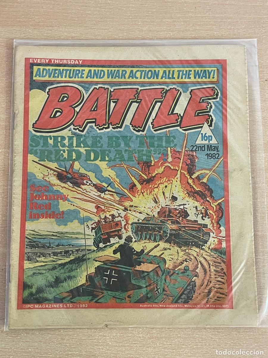 C&oacute;mics: Comic ingl&eacute;s BATTLE Magazine 22nd May 1982 Johnny Red 22 Mayo 1982 WWII 2&ordf; Guerra Mundial