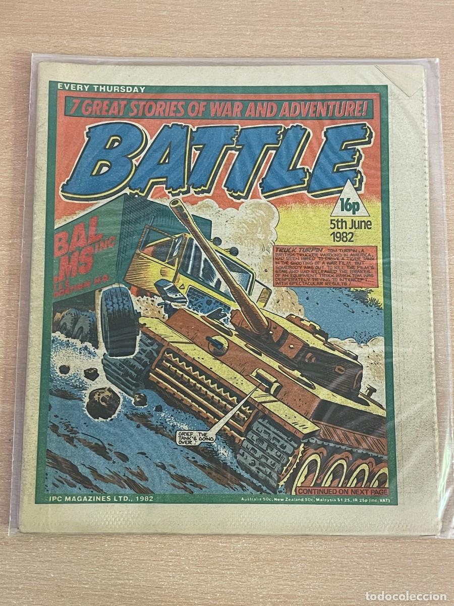 C&oacute;mics: Comic ingl&eacute;s BATTLE Magazine 5th June 1982 Truck Turpin 5 Junio 1982 WWII 2&ordf; Guerra Mundial