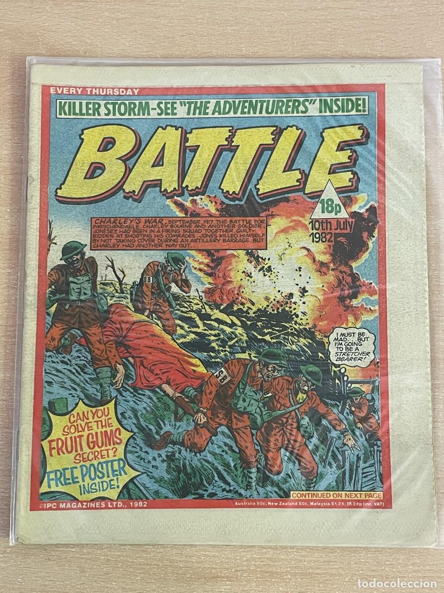 C&oacute;mics: Comic ingl&eacute;s BATTLE Magazine 10th July 1982 Charley's War 10 Julio 1982 WWII 2&ordf; Guerra Mundial