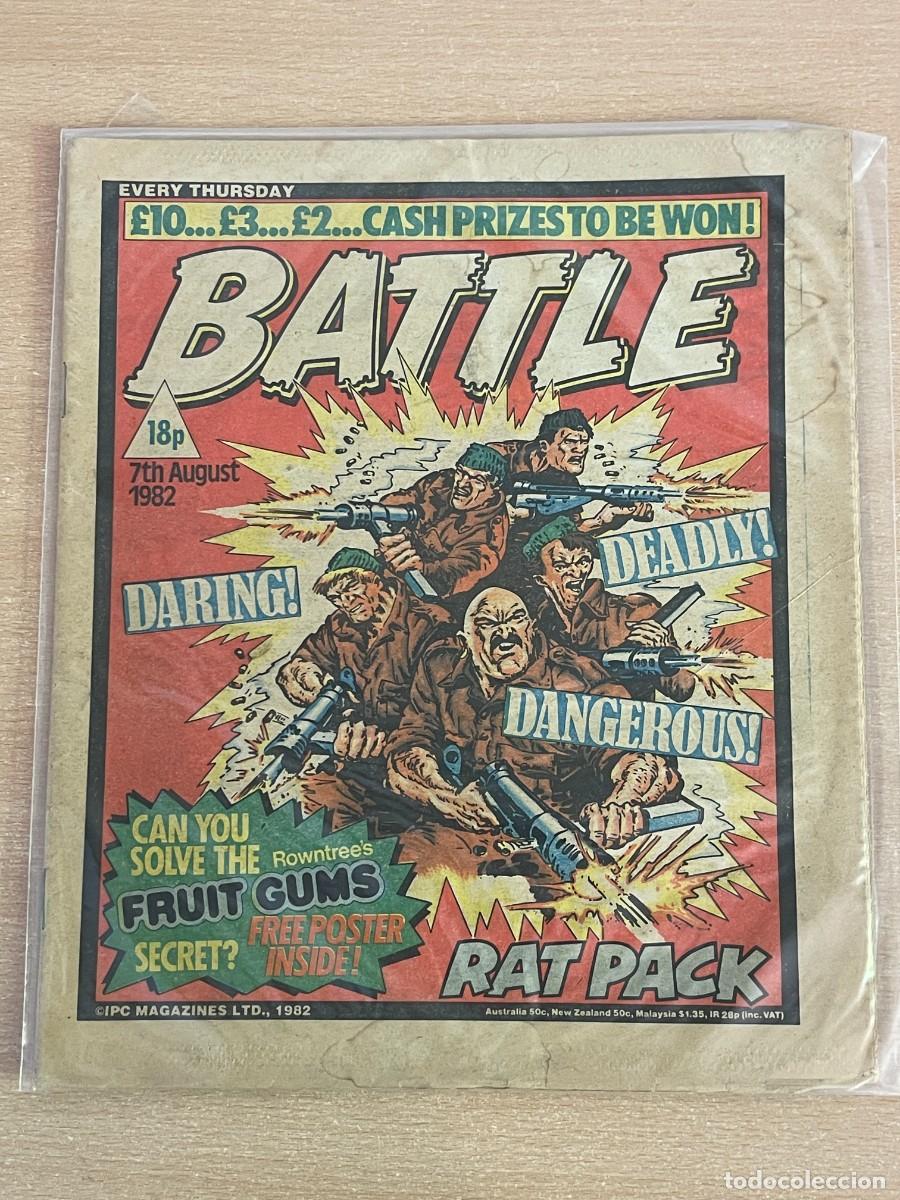C&oacute;mics: Comic ingl&eacute;s BATTLE Magazine 7th August 1982 Rat Pack 7 Agosto 1982 WWII 2&ordf; Guerra Mundial