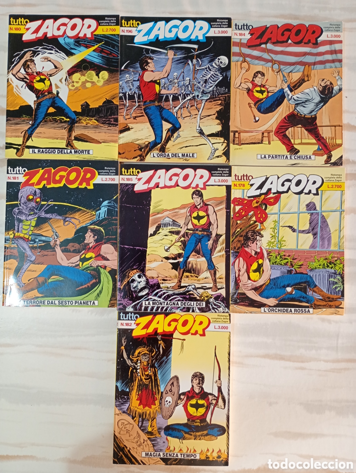 C&oacute;mics: ZAGOR LOTE DE 7 EJEMPLARES FUMETTI