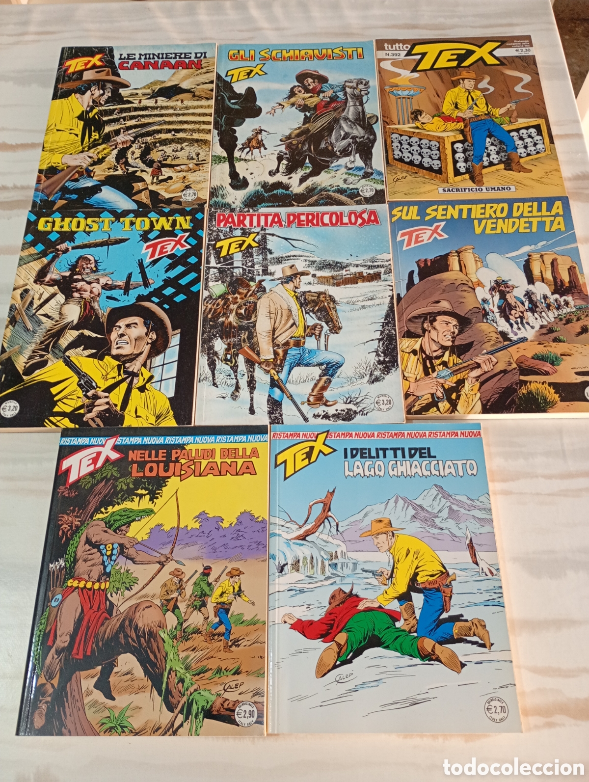 C&oacute;mics: TEX LOTE 8 EJEMPLARES FUMETTI