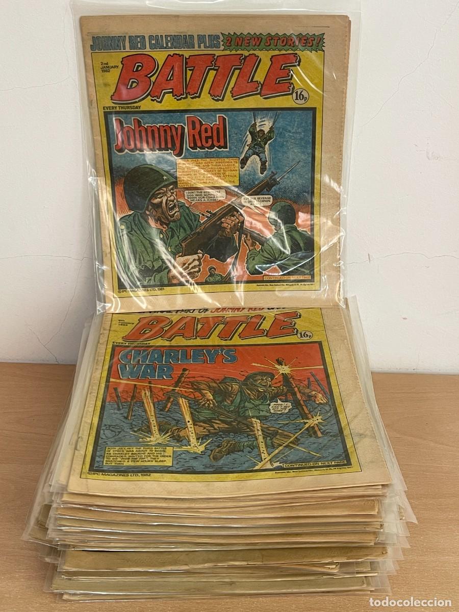 C&oacute;mics: LOTE 49 Comic ingl&eacute;s BATTLE Magazine del 2 Enero 1982 al 25 de Diciembre 1982 Johnny Red WWII 2&ordf;GM