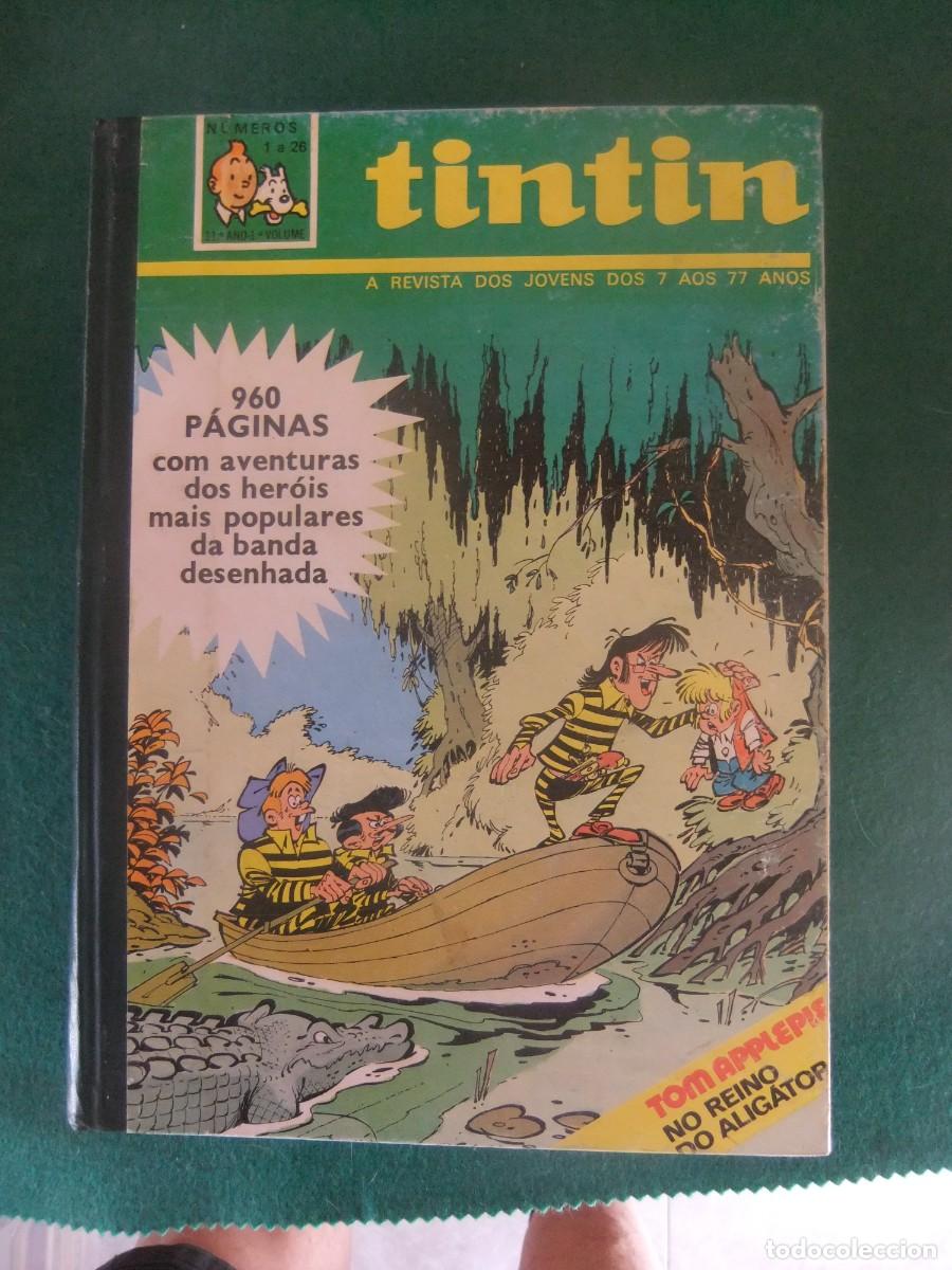 C&oacute;mics: TIN TIN TOMO DE TAPA DURA CON 960 PAGINAS CON LOS NUMEROS DEL 1 AL 26 DEL 11 A&Ntilde;O EN PORTUGES