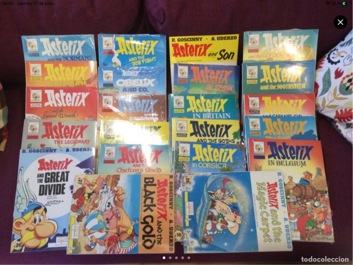 C&oacute;mics: ASTERIX EN INGL&Eacute;S LOTE DE 22 TOMOS