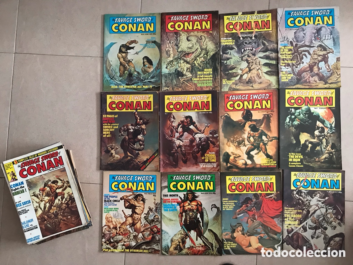 C&oacute;mics: Savage Sword Of Conan Marvel UK Lote en ingl&eacute;s