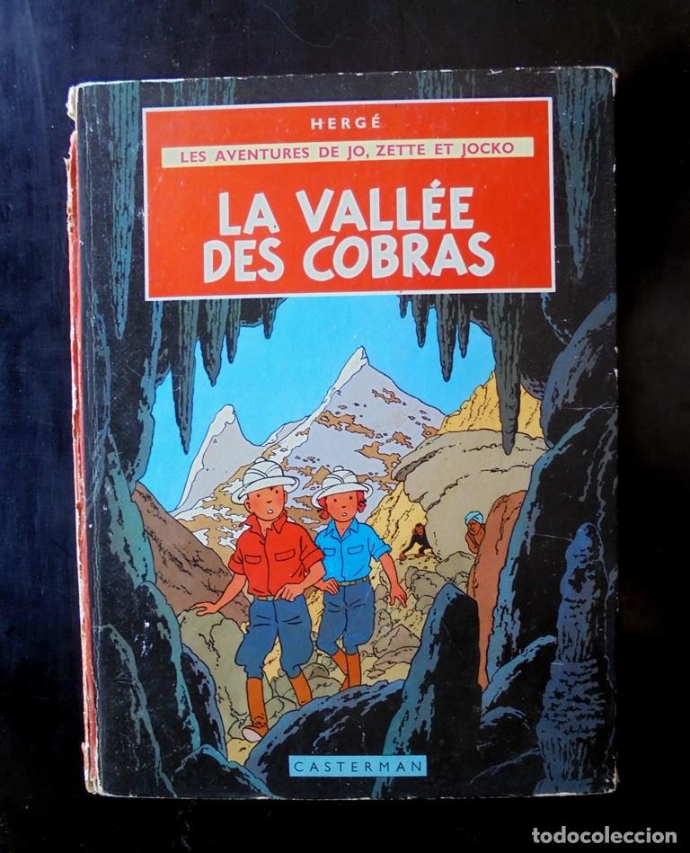 C&oacute;mics: La Vall&eacute;e des Cobras. Les aventures de Jo, Zette et Jocko. Herg&eacute; 1957 Casterman