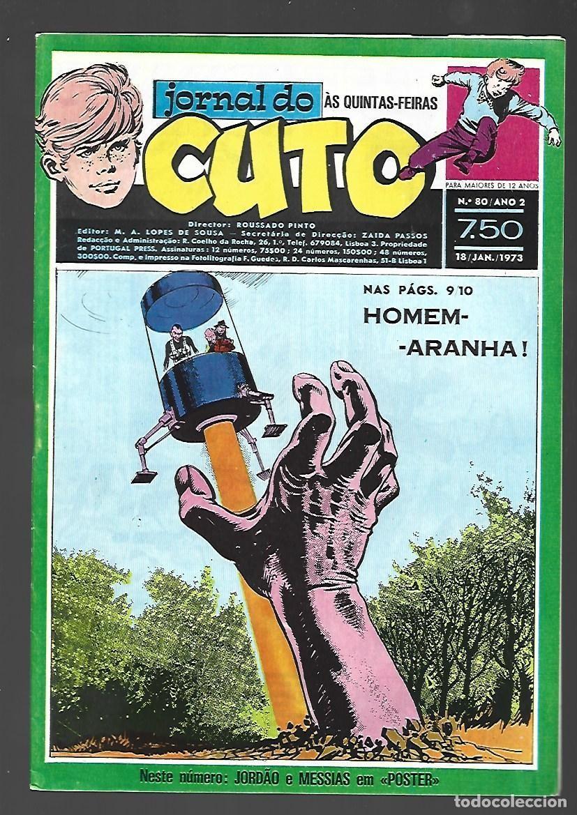 C&oacute;mics: Jornal do Cuto, 80, 1973, Lopes De Sousa, portugues, muy buen estado. Caja DA