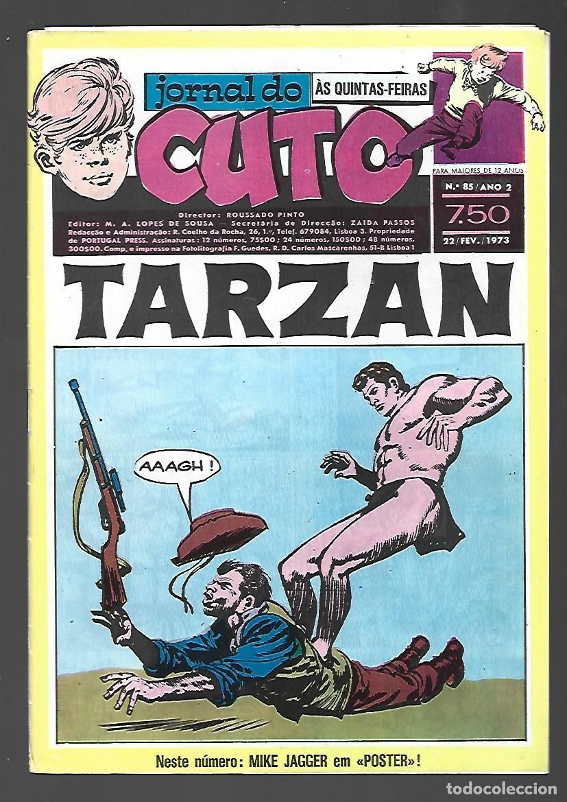 C&oacute;mics: Jornal do Cuto, 85, 1973, Lopes De Sousa, portugues, muy buen estado, con poster. Caja DA