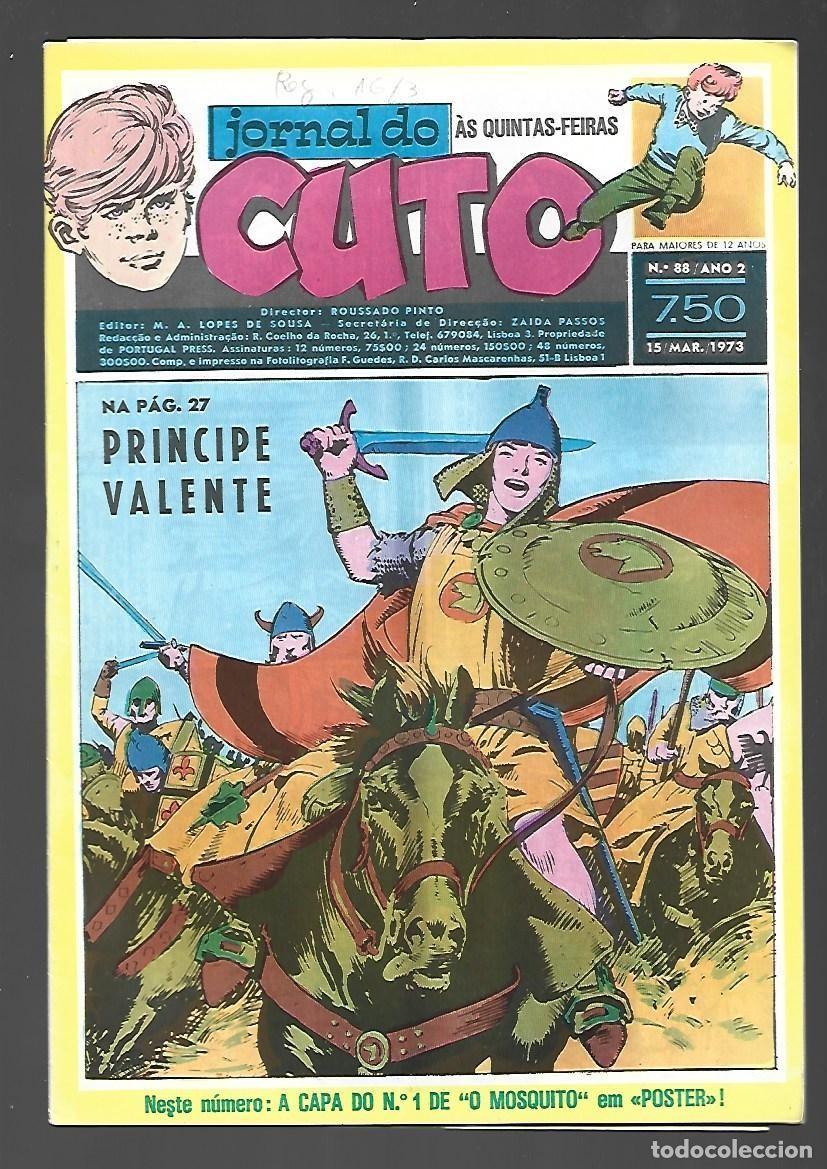 C&oacute;mics: Jornal do Cuto, 88, 1973, Lopes De Sousa, portugues, muy buen estado, con poster. Caja DA