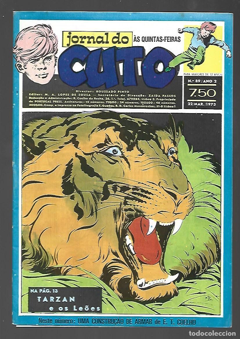 C&oacute;mics: Jornal do Cuto, 89, 1973, Lopes De Sousa, portugues, muy buen estado, con poster. Caja DA