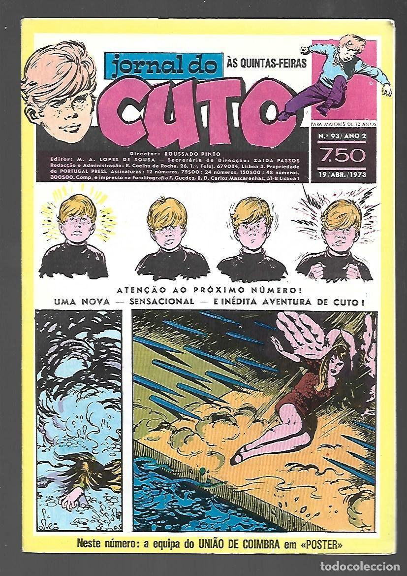 C&oacute;mics: Jornal do Cuto, 93, 1973, Lopes De Sousa, portugues, muy buen estado, con poster. Caja DA