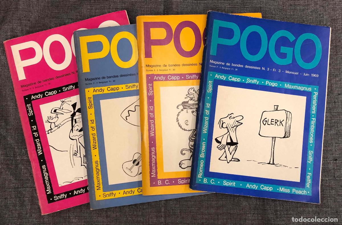 C&oacute;mics: POGO MAGAZINE DE BANDES DESSIN&Eacute;ES. N&ordm; 3-4-7 Y 10. 1969 Y 1970, EN FRANCES