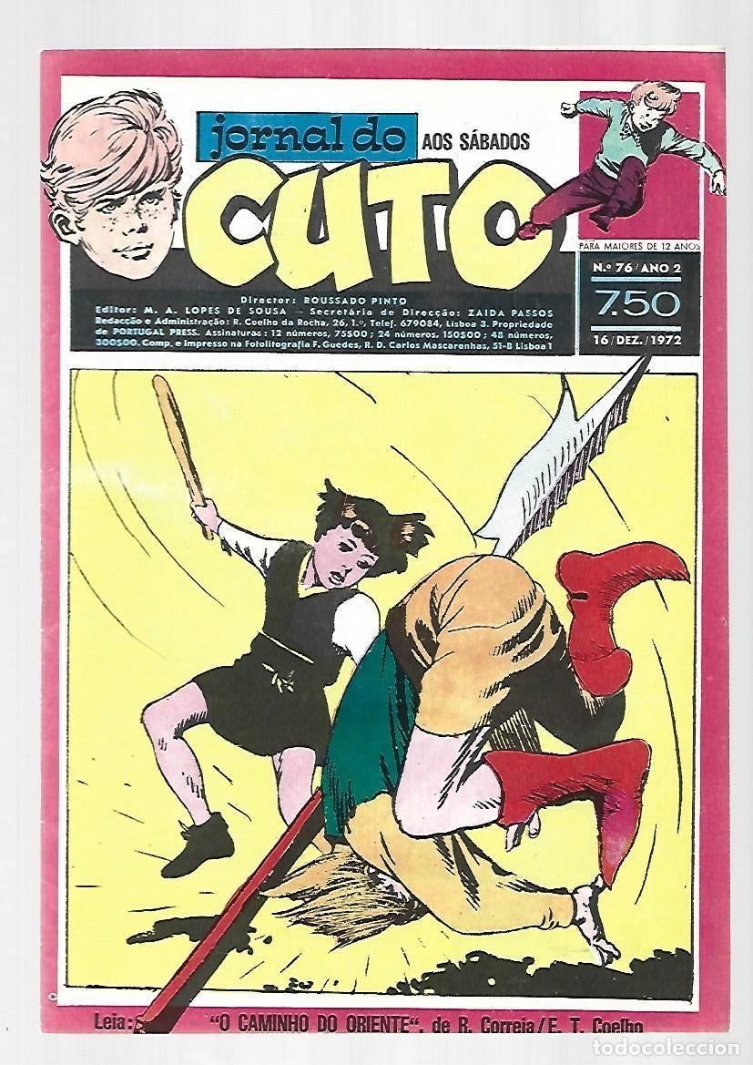 C&oacute;mics: Jornal do Cuto, 76, 1972, Lopes De Sousa, portugues, muy buen estado. Caja DA
