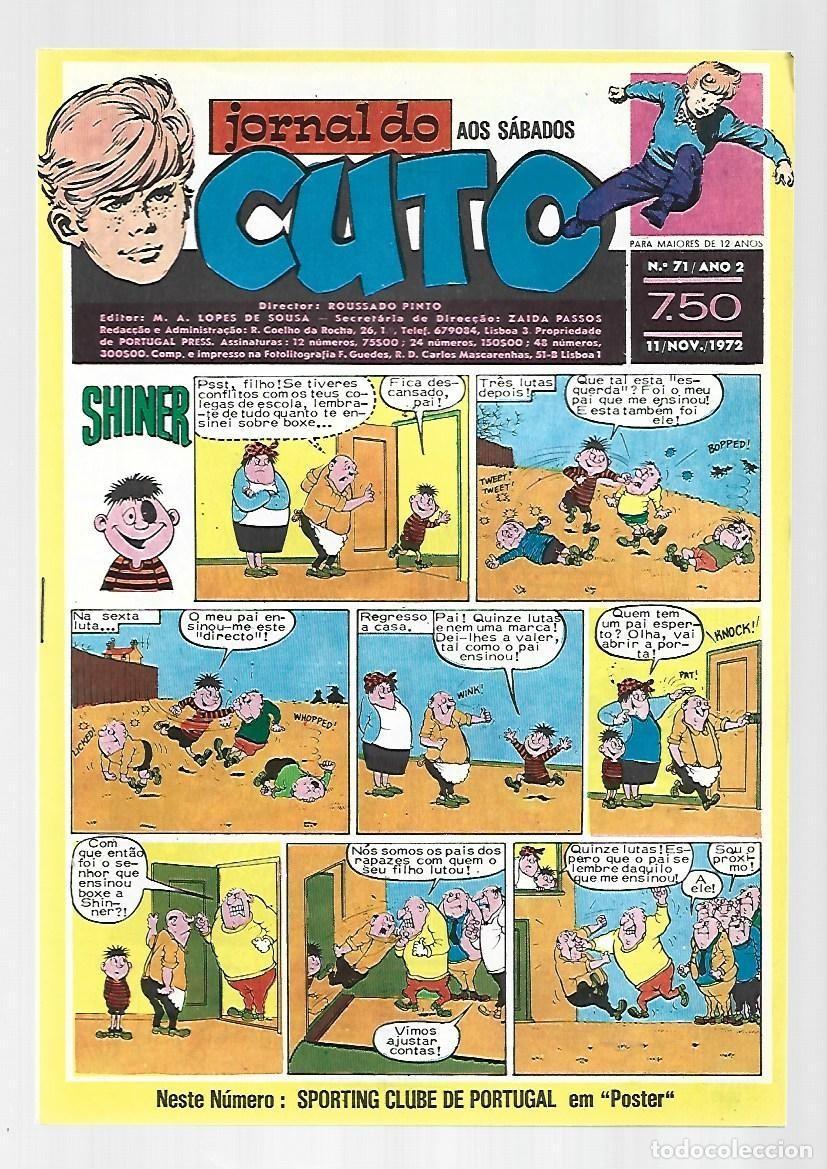 C&oacute;mics: Jornal do Cuto, 71, 1972, Lopes De Sousa, portugues, muy buen estado. Caja DA