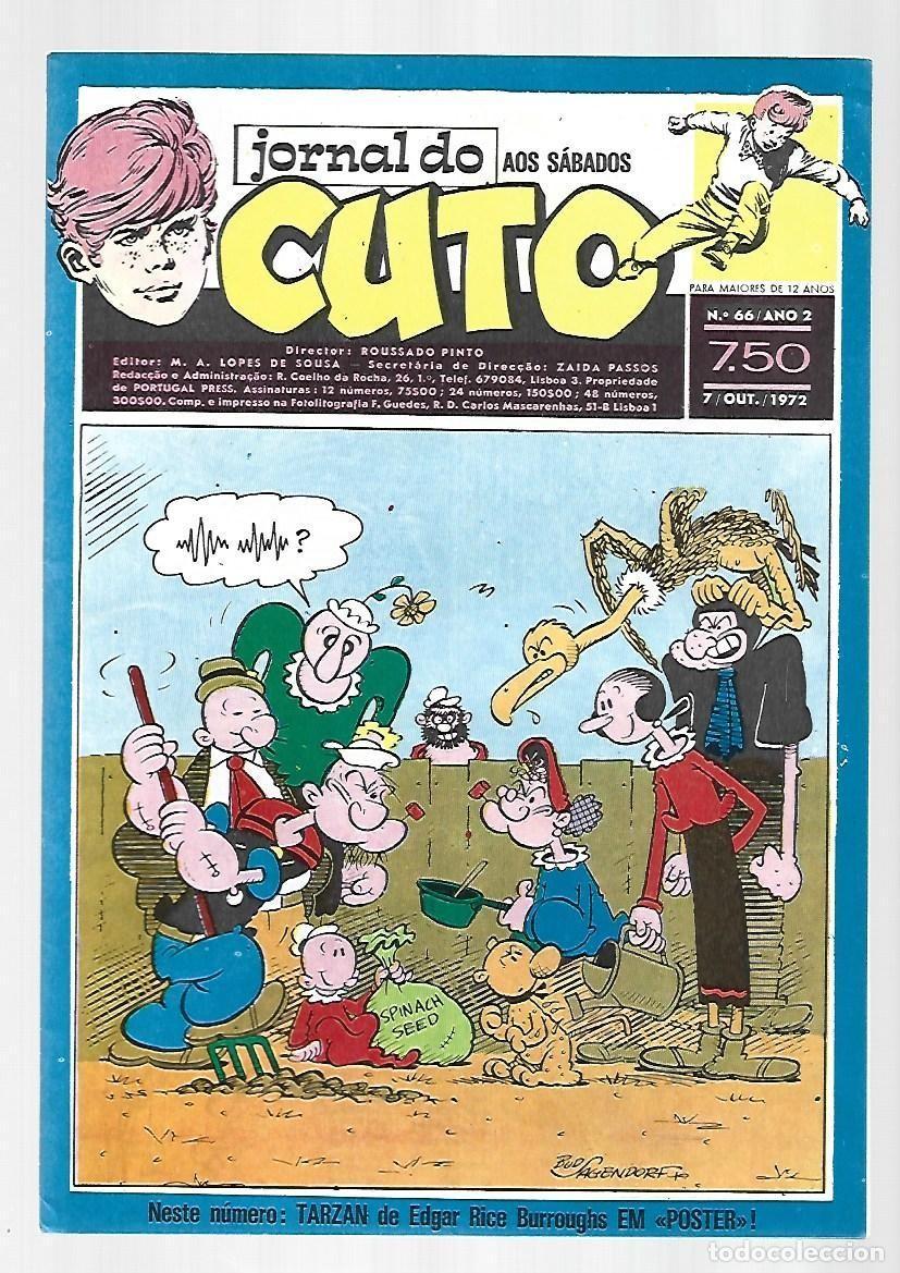 C&oacute;mics: Jornal do Cuto, 66, 1972, Lopes De Sousa, portugues, muy buen estado. Caja DA