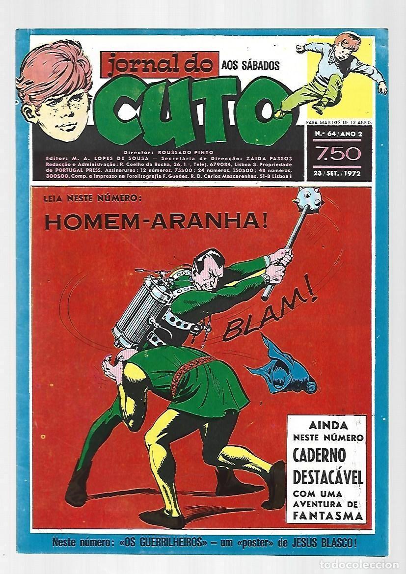 C&oacute;mics: Jornal do Cuto, 64, 1972, Lopes De Sousa, portugues, muy buen estado. Caja DA