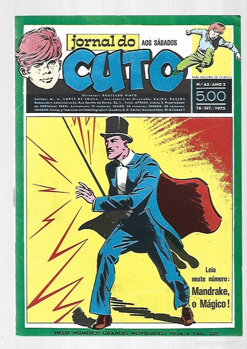 C&oacute;mics: Jornal do Cuto, 63, 1972, Lopes De Sousa, portugues, muy buen estado. Caja DA