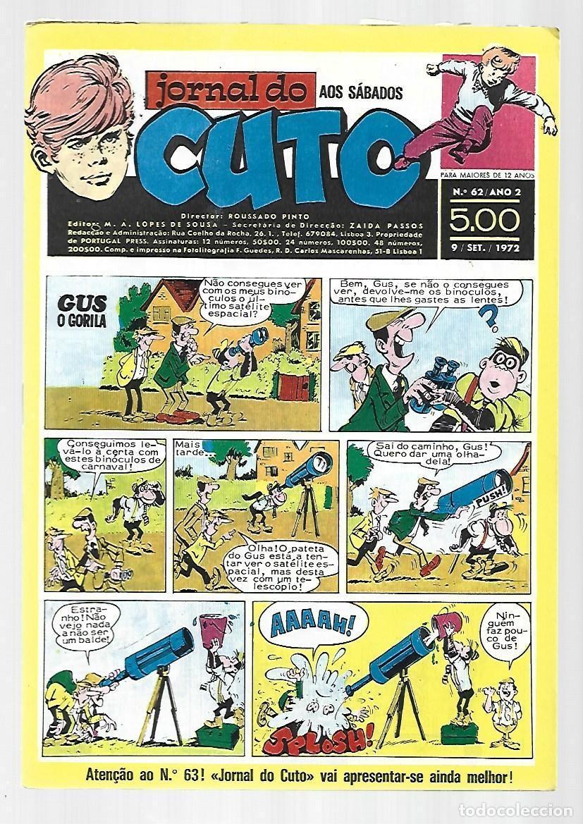 C&oacute;mics: Jornal do Cuto, 62, 1972, Lopes De Sousa, portugues, muy buen estado. Caja DA