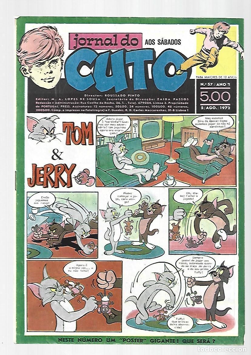 C&oacute;mics: Jornal do Cuto, 57, 1972, Lopes De Sousa, portugues, muy buen estado. Caja DA