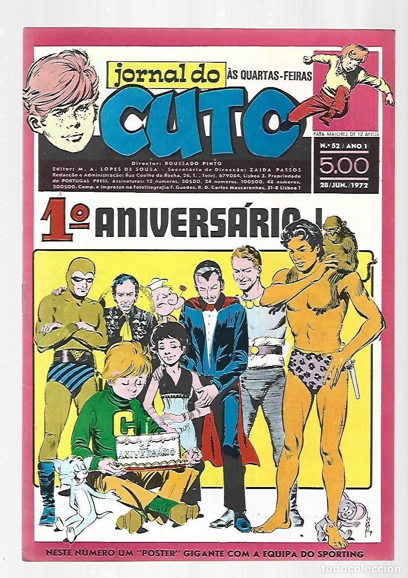 C&oacute;mics: Jornal do Cuto, 52, 1972, Lopes De Sousa, portugues, muy buen estado. Caja DA