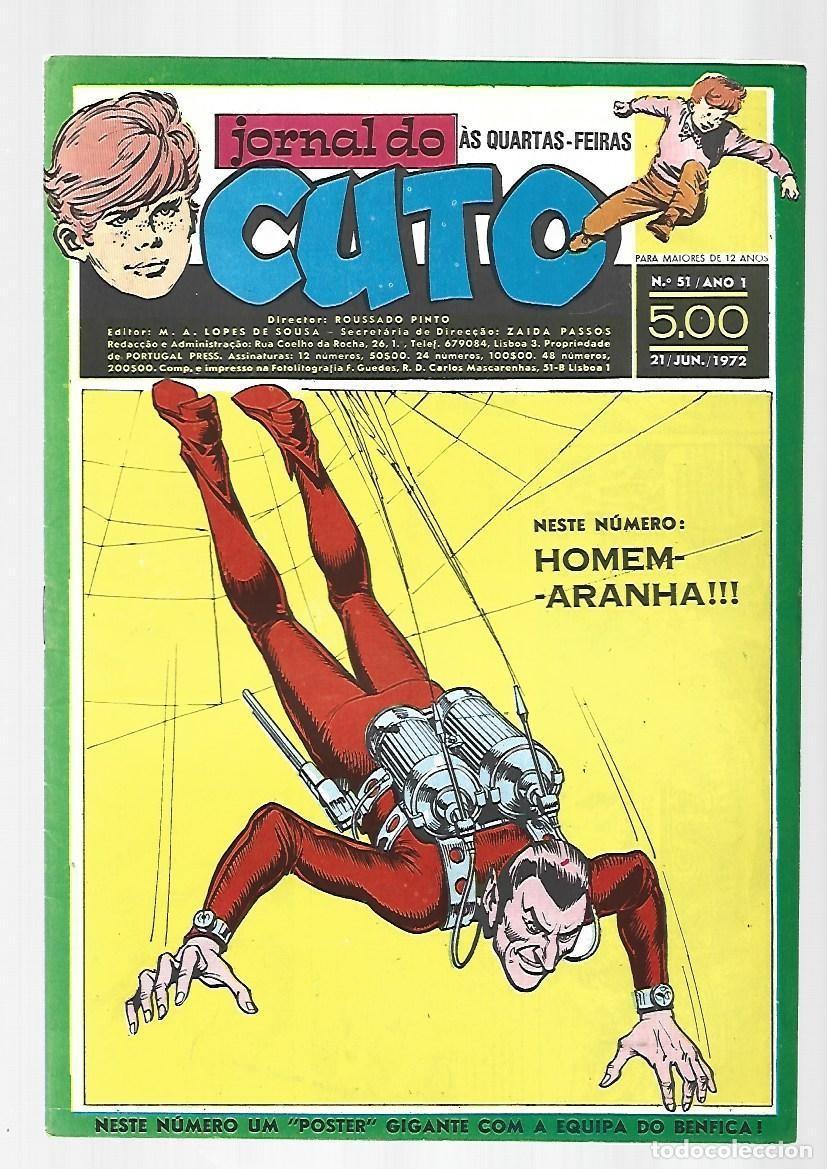 C&oacute;mics: Jornal do Cuto, 51, 1972, Lopes De Sousa, portugues, muy buen estado. Caja DA