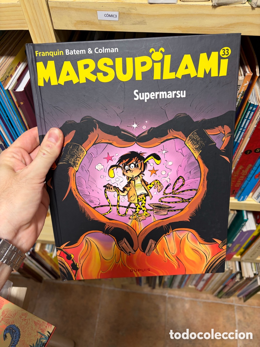 C&oacute;mics: Comic3 dedicace batem marsupilami Franquin supermarsu firmado dedicado