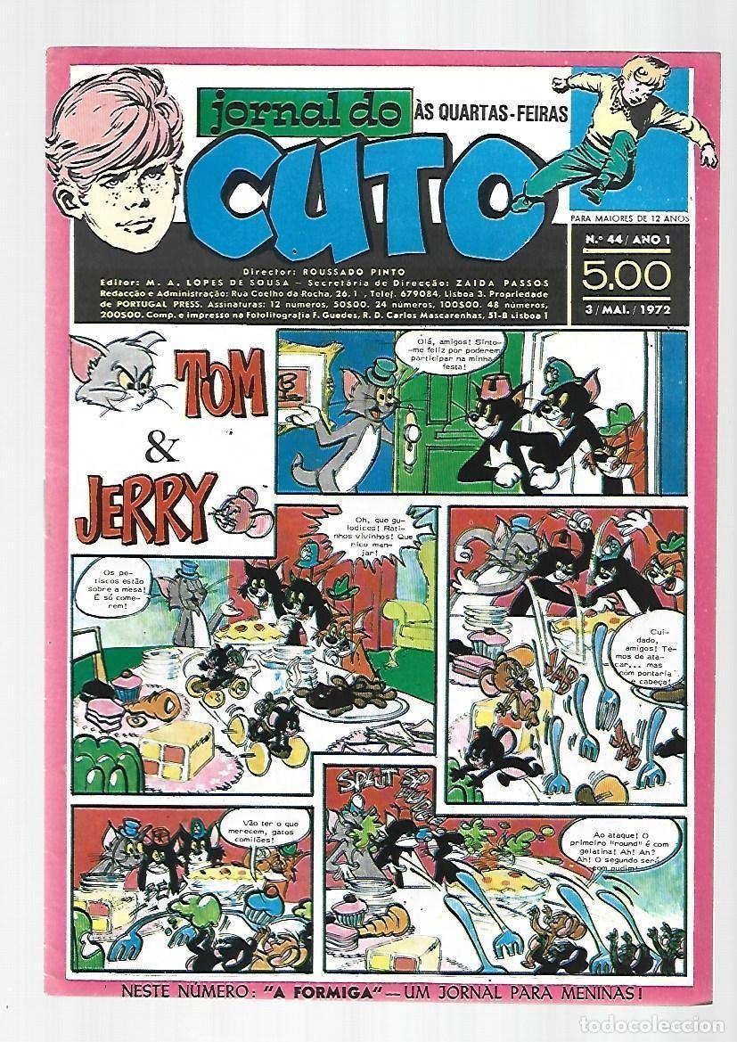 C&oacute;mics: Jornal do Cuto, 44, 1972, Lopes De Sousa, portugues, muy buen estado. Caja DA