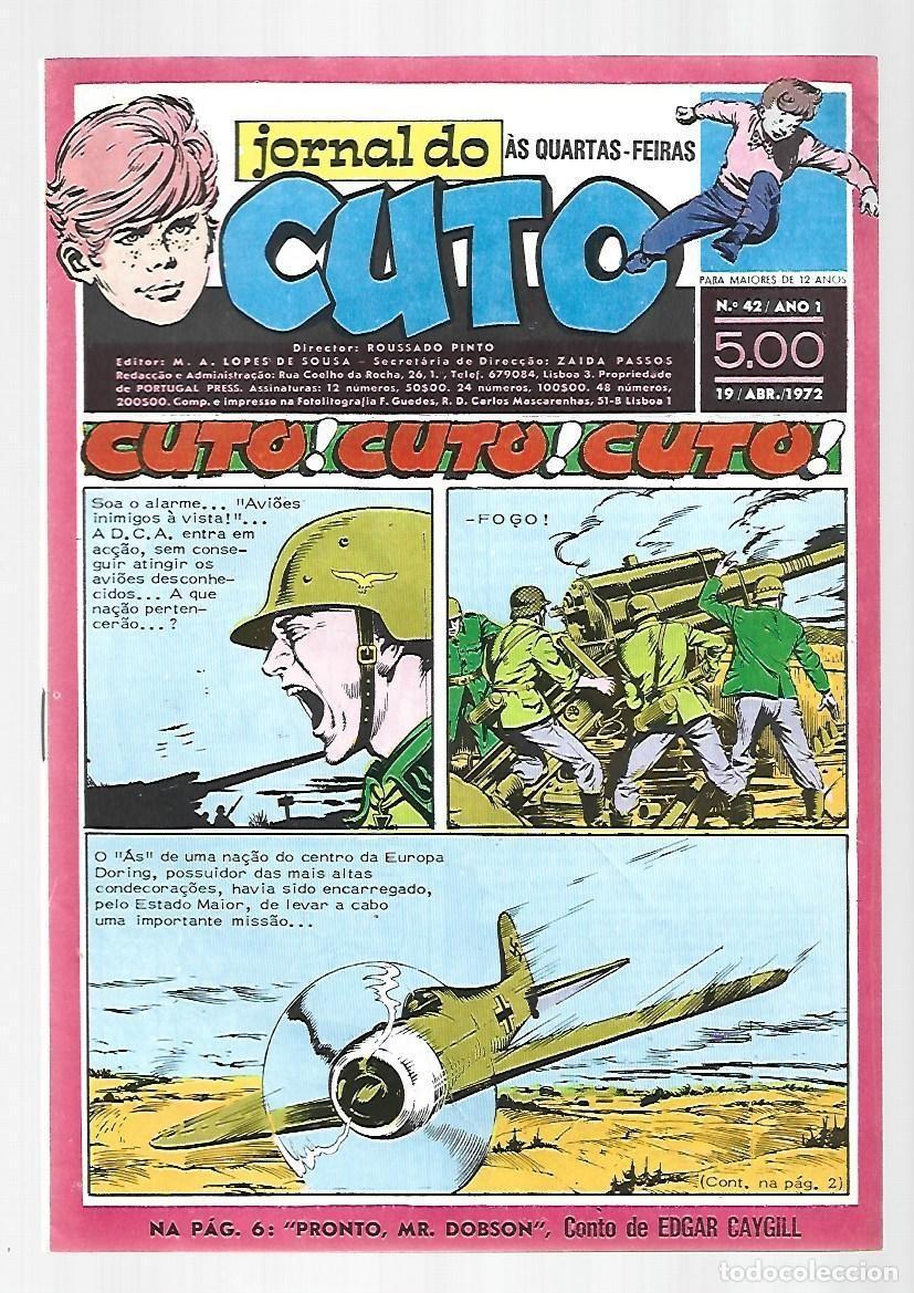 C&oacute;mics: Jornal do Cuto, 42, 1972, Lopes De Sousa, portugues, muy buen estado, con poster. Caja DA