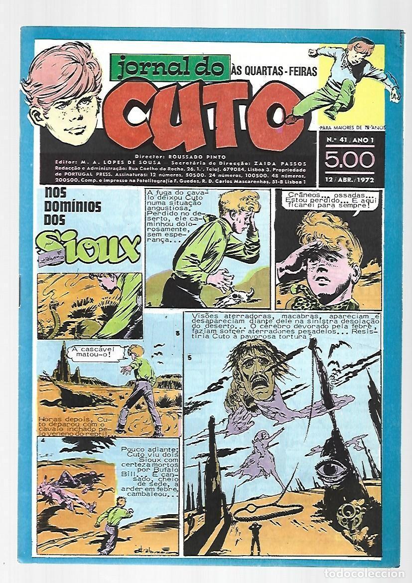 C&oacute;mics: Jornal do Cuto, 41, 1972, Lopes De Sousa, portugues, muy buen estado, con poster de futbol. Caja DA