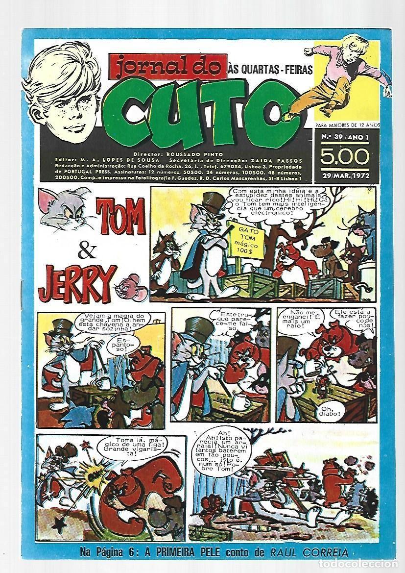 C&oacute;mics: Jornal do Cuto, 39, 1972, Lopes De Sousa, portugues, muy buen estado, con poster futbol. Caja DA