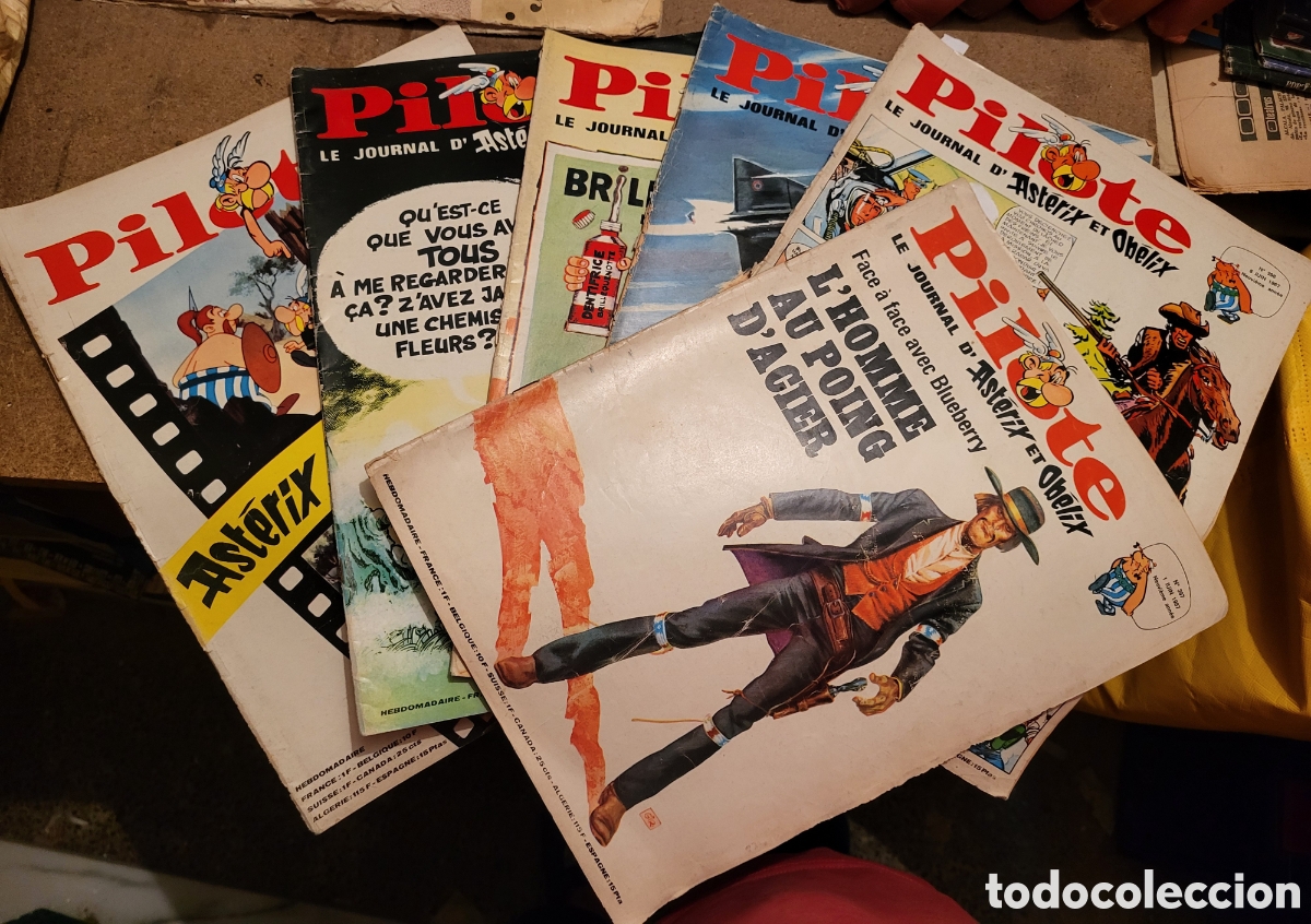 C&oacute;mics: LOTE 6 REVISTAS/TEBEOS/C&Oacute;MICS PILOTE LE JOURNAL DE ASTERIX Y OBELIX EN FRANC&Eacute;S 1966
