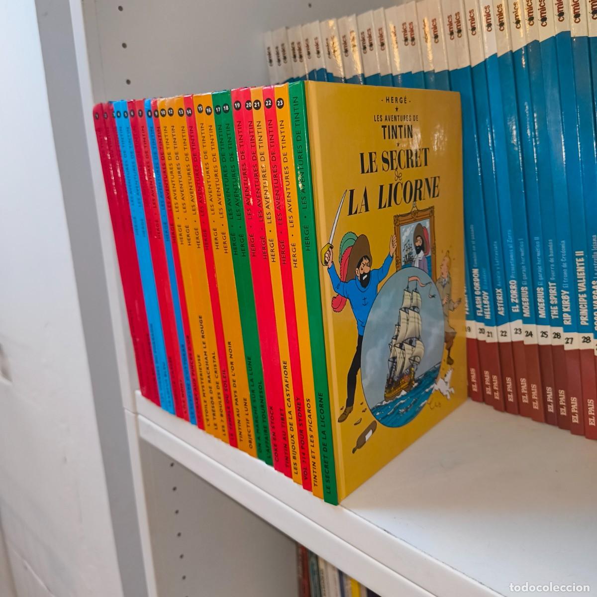 C&oacute;mics: Colecci&oacute;n completa Tint&iacute;n 24 c&oacute;mics tapa dura Casterman, en Franc&eacute;s.