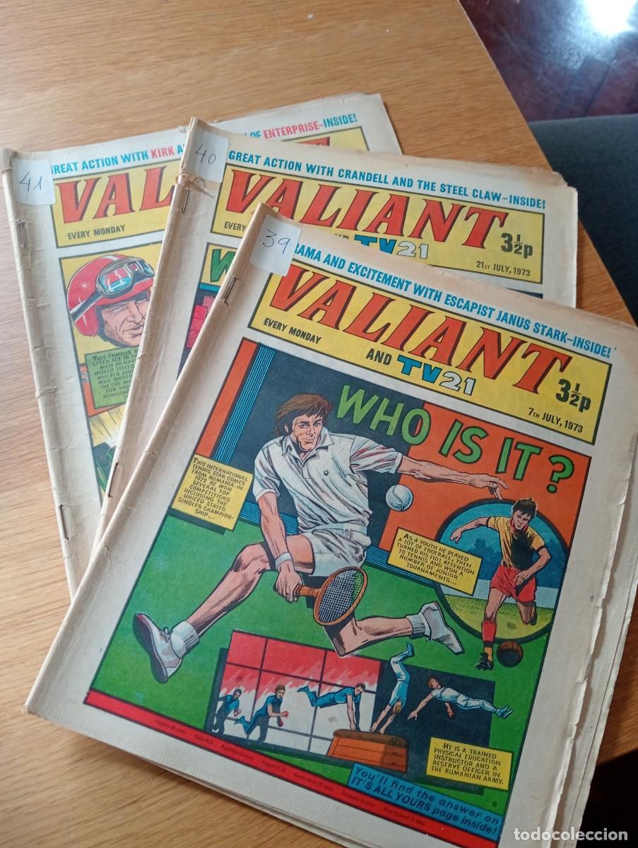 C&oacute;mics: EN INGL&Eacute;S. EDICI&Oacute;N ORIGINAL. LOTE CON 3 EJEMPLARES DE VALIANT AND TV21. GRAPA. IPC MAGAZINES. 1973.
