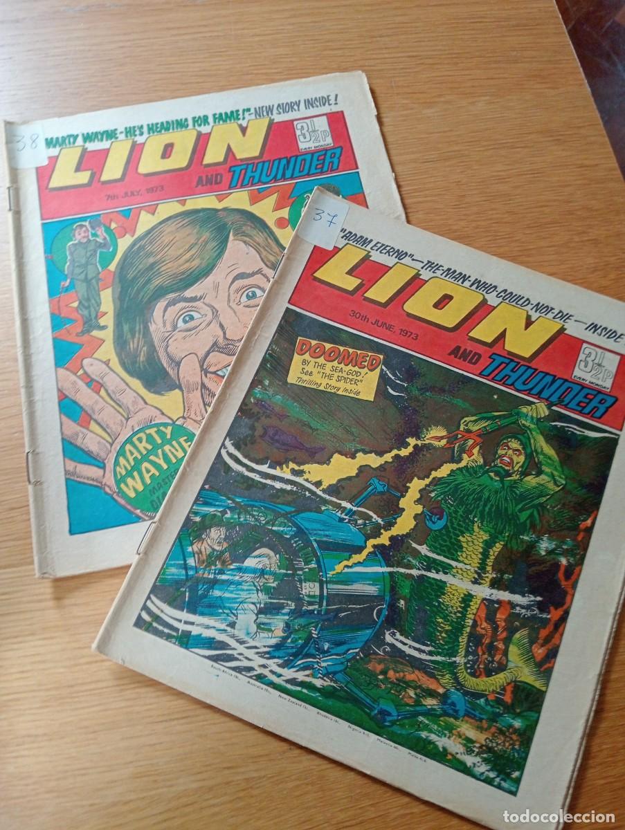 C&oacute;mics: EN INGL&Eacute;S. EDICI&Oacute;N ORIGINAL. LOTE CON 2 EJEMPLARES DE LION AND THUNDER. GRAPA. IPC MAGAZINES. 1973.