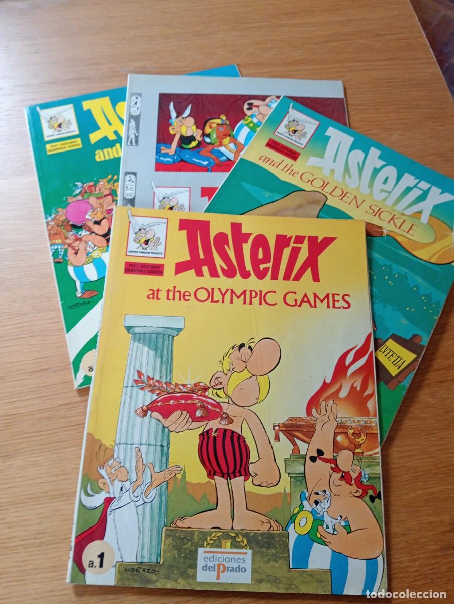 C&oacute;mics: EN INGL&Eacute;S. LOTE CON 4 EJEMPLARES DE ASTERIX. R&Uacute;STICA. EDICIONES DEL PRADO. 1988.