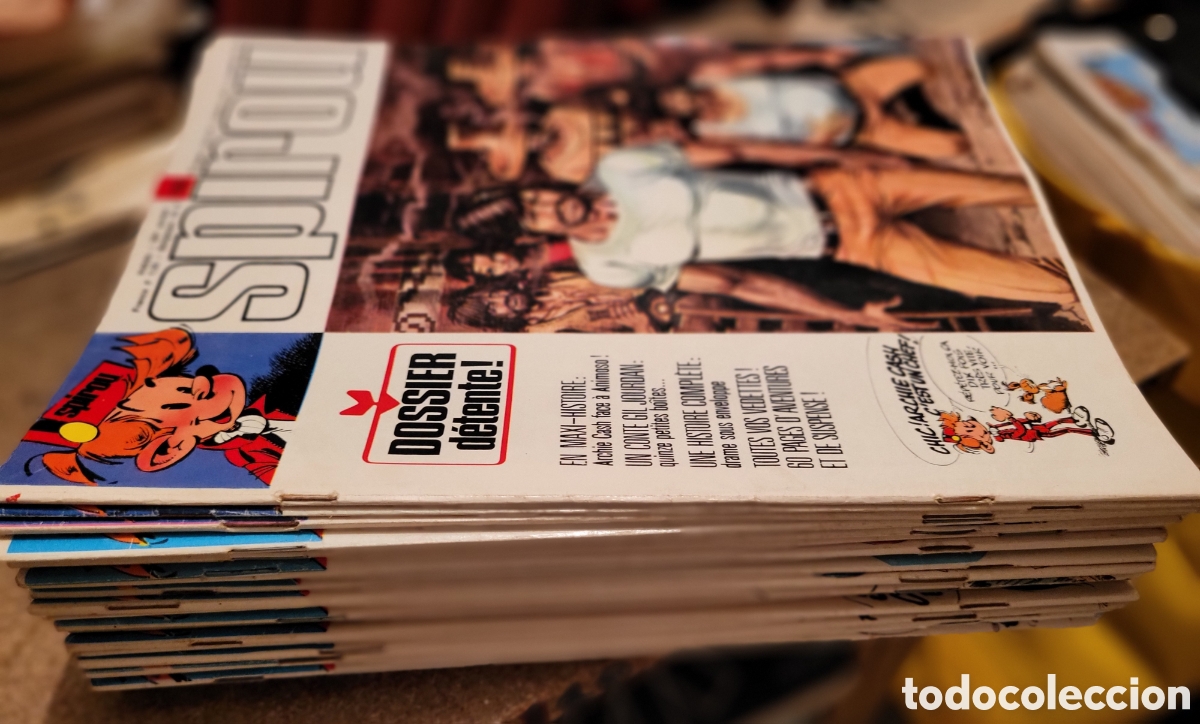 C&oacute;mics: LOTE 27 TEBEOS / C&Oacute;MIC SPIROU HEBDOMADAIRE ORIGINALES FRANC&Eacute;S 1971