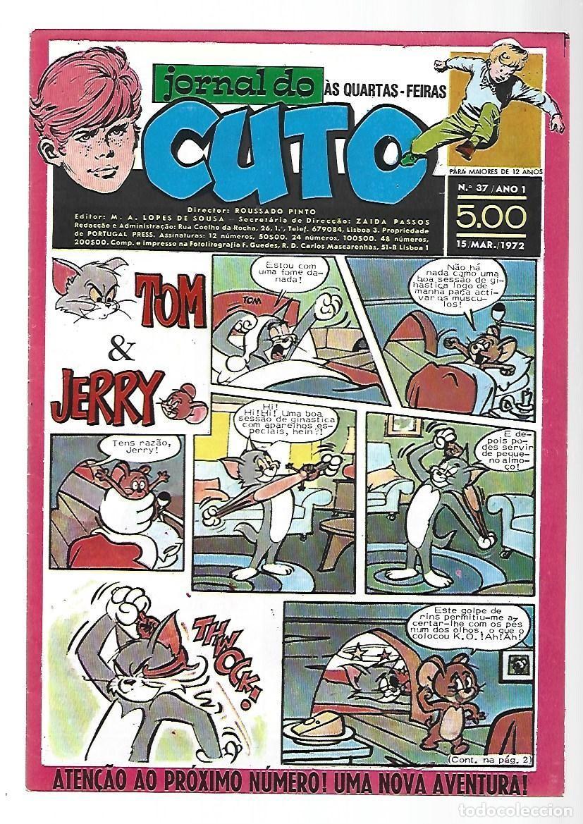 C&oacute;mics: Jornal do Cuto, 37, 1972, Lopes De Sousa, portugues, muy buen estado. Caja DA
