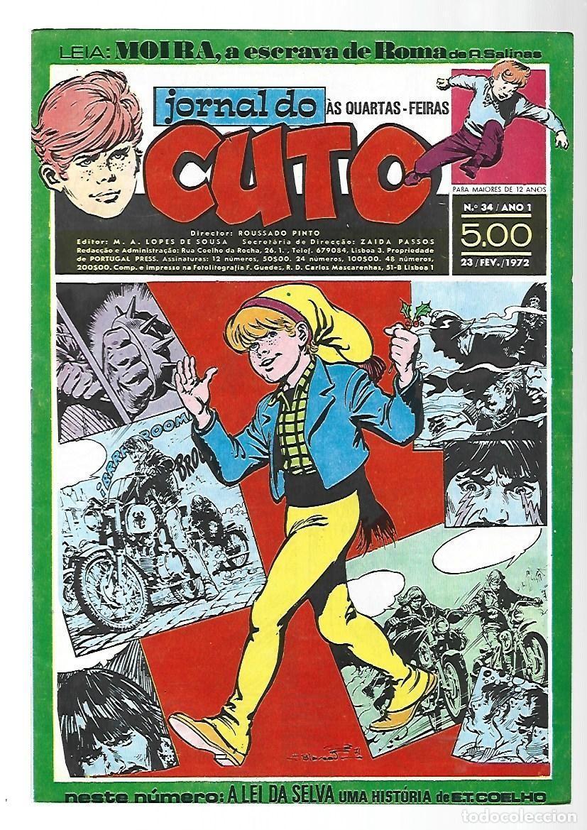 C&oacute;mics: Jornal do Cuto, 34, 1972, Lopes De Sousa, portugues, muy buen estado. Caja DA