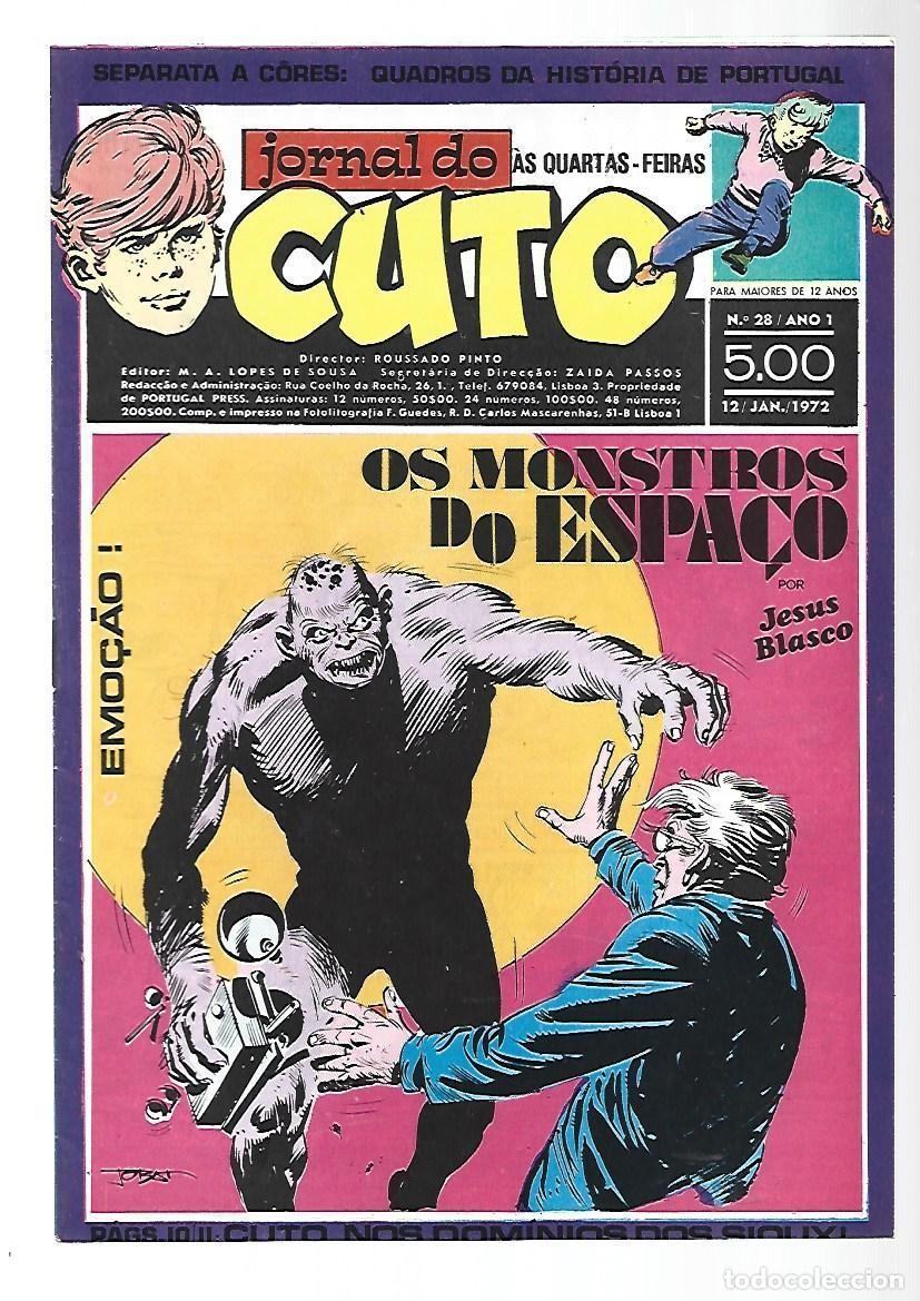 C&oacute;mics: Jornal do Cuto, 28, 1972, Lopes De Sousa, portugues, muy buen estado. Caja DA