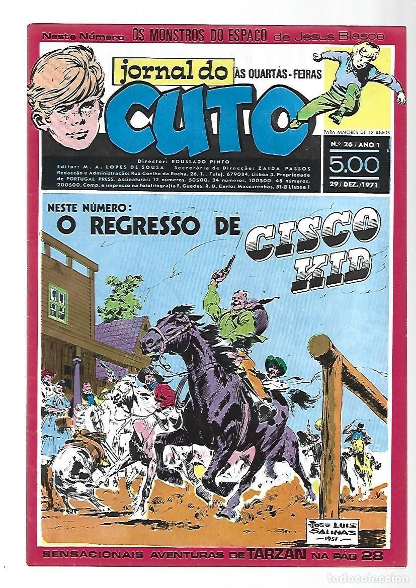C&oacute;mics: Jornal do Cuto, 26, 1971, Lopes De Sousa, portugues, muy buen estado. Caja DA