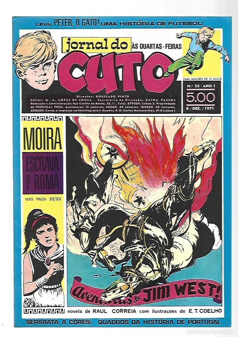 C&oacute;mics: Jornal do Cuto, 23, 1971, Lopes De Sousa, portugues, muy buen estado. Caja DA