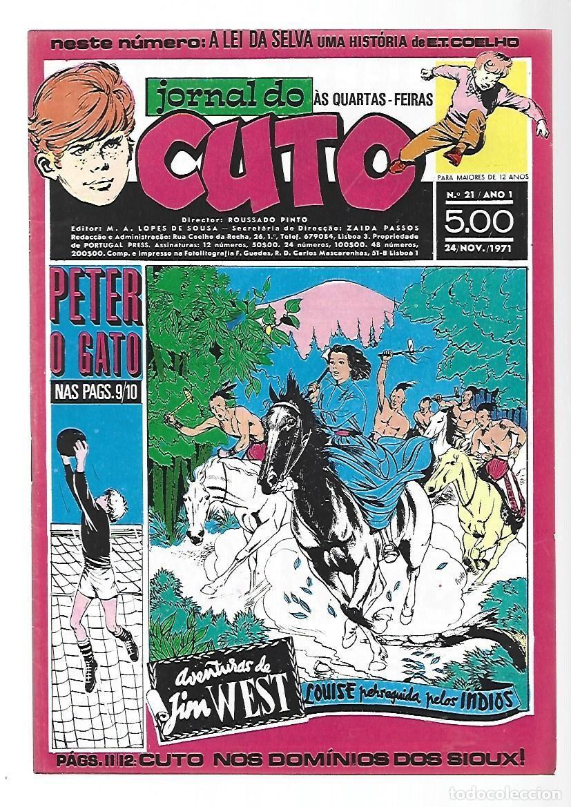 C&oacute;mics: Jornal do Cuto, 21, 1971, Lopes De Sousa, portugues, muy buen estado. Caja DA