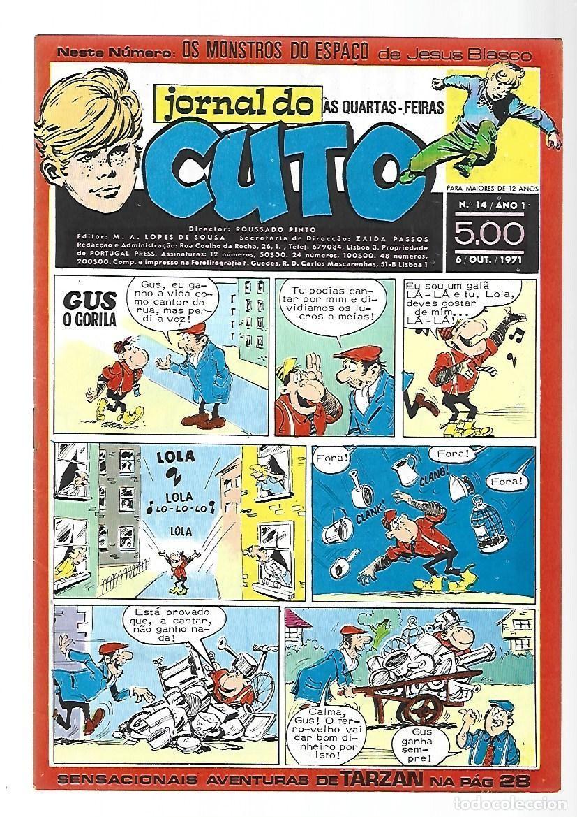 C&oacute;mics: Jornal do Cuto, 14, 1971, Lopes De Sousa, portugues, muy buen estado. Caja DA