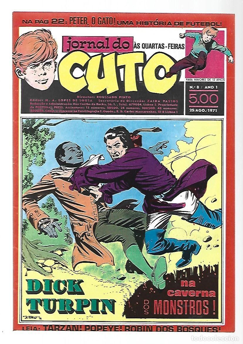C&oacute;mics: Jornal do Cuto, 8, 1971, Lopes De Sousa, portugues, muy buen estado. Caja DA