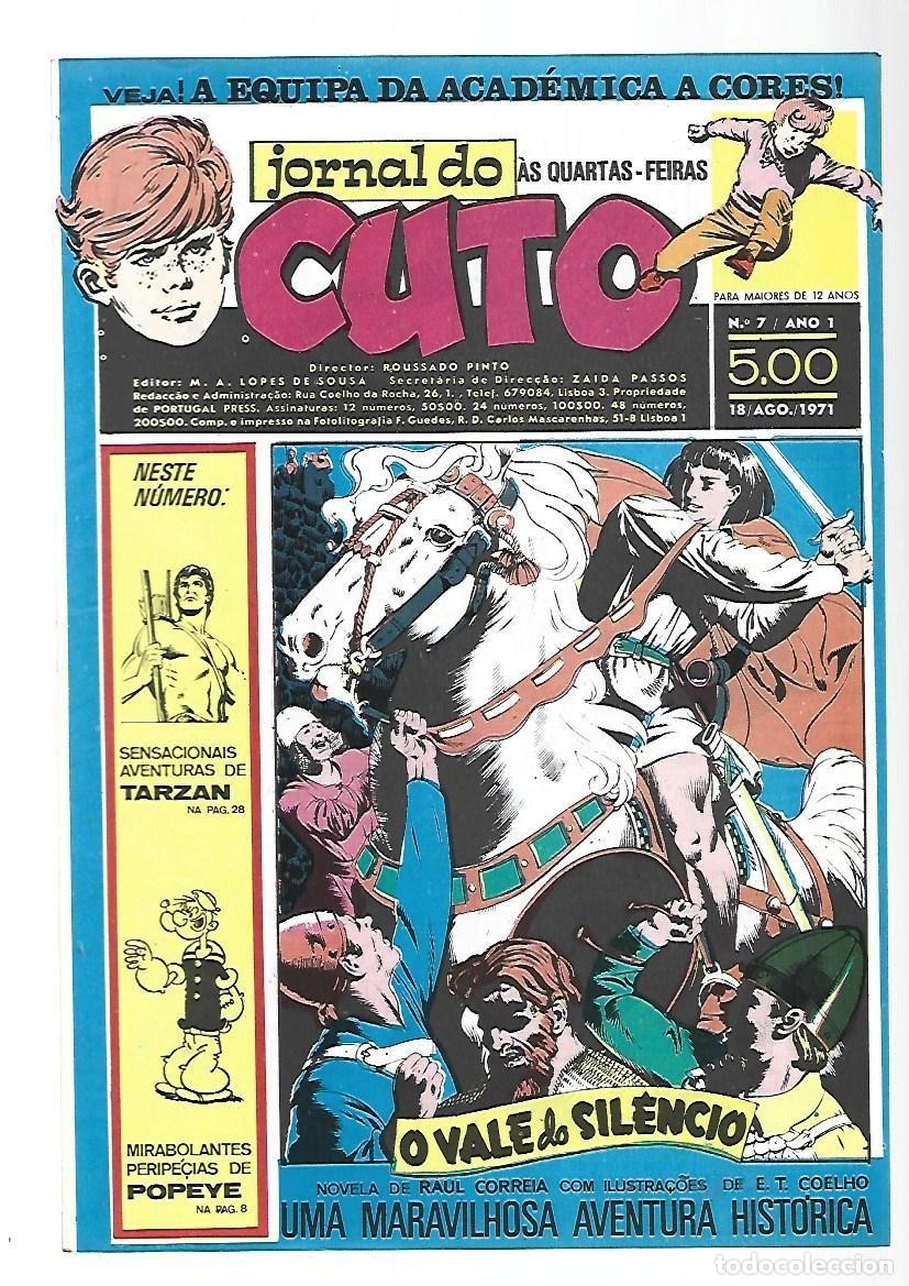 C&oacute;mics: Jornal do Cuto, 7, 1971, Lopes De Sousa, portugues, muy buen estado. Caja DA