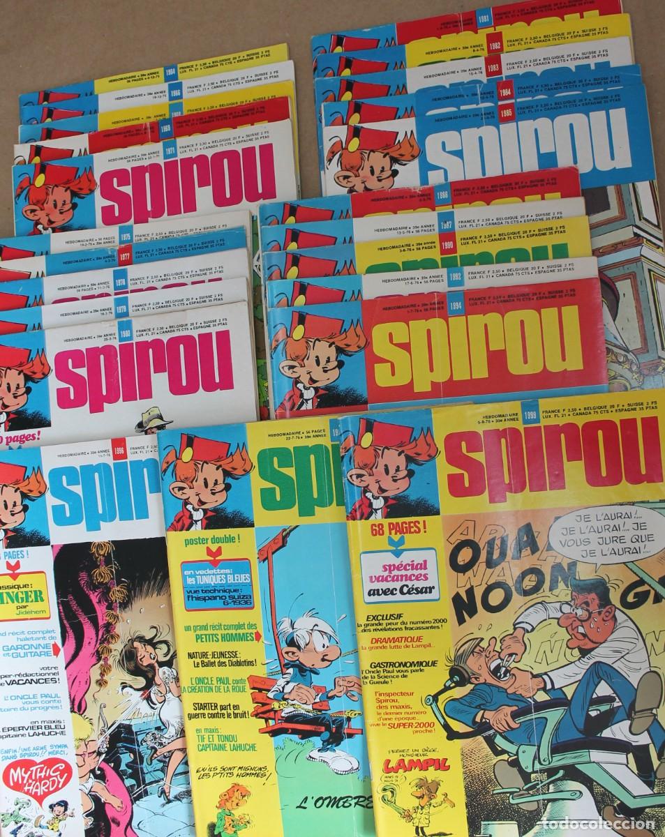 C&oacute;mics: Lote 23 Spirou - En franc&eacute;s - 1964 1966 1968 1969 1971 1975... 1994 1996 1997 1999 - Tambi&eacute;n sueltos