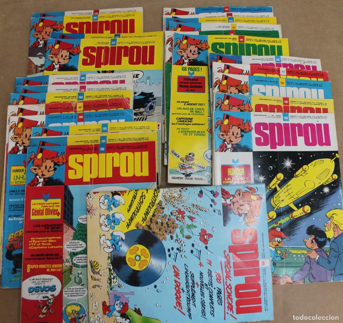C&oacute;mics: Lote 24 Spirou - Franc&eacute;s - 1921 1928 1933 1935 1936 1940... 1973... 1991 1993 1995 1998 - y sueltos