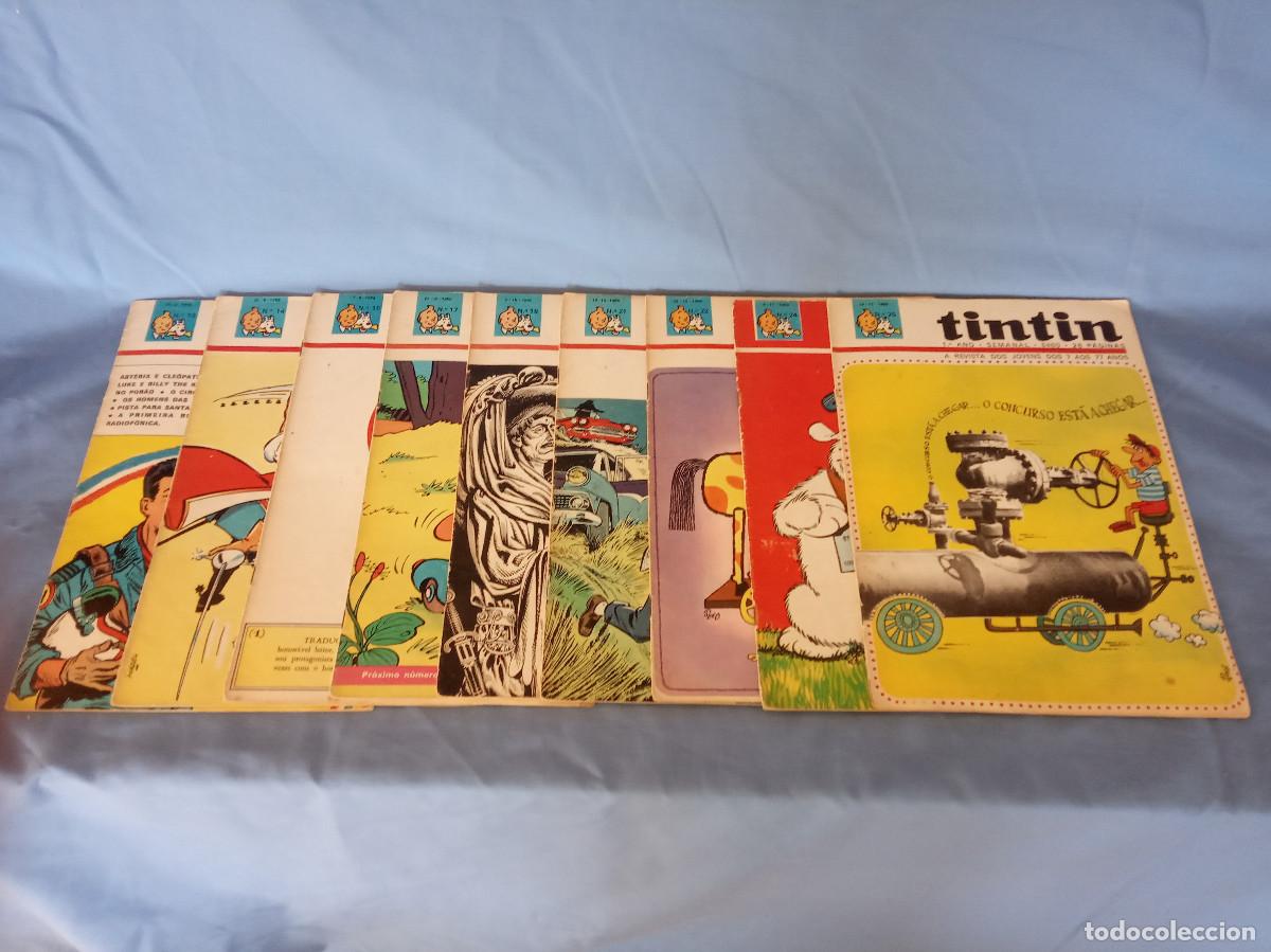 C&oacute;mics: Lote de 9 fasc&iacute;culos del semanario Tintin - Portugal, 1968